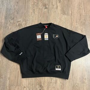 NWT Mitchell & Ness Philadelphia Flyers Oversweep Crewneck Pullover Men's Sz XL